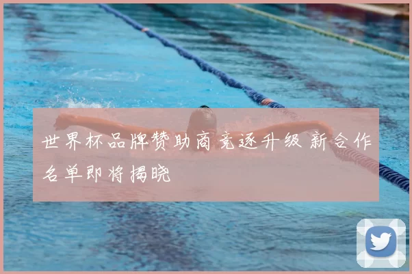 世界杯品牌赞助商竞逐升级 新合作名单即将揭晓